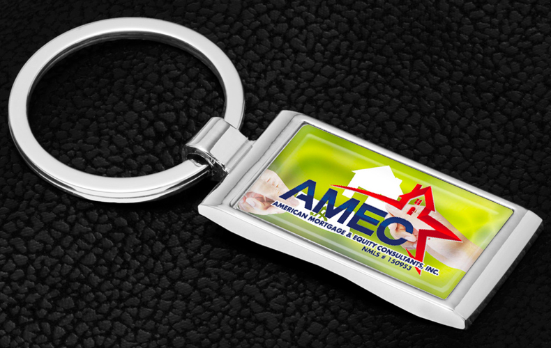 Economy Metal Keyholder with PhotoImage ® Full Color Domed Imprint*